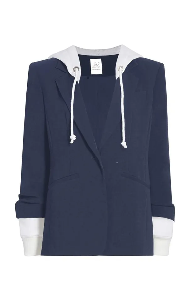 Cinq A Sept Blazers Women Hooded Khloe Blazer Navyivory