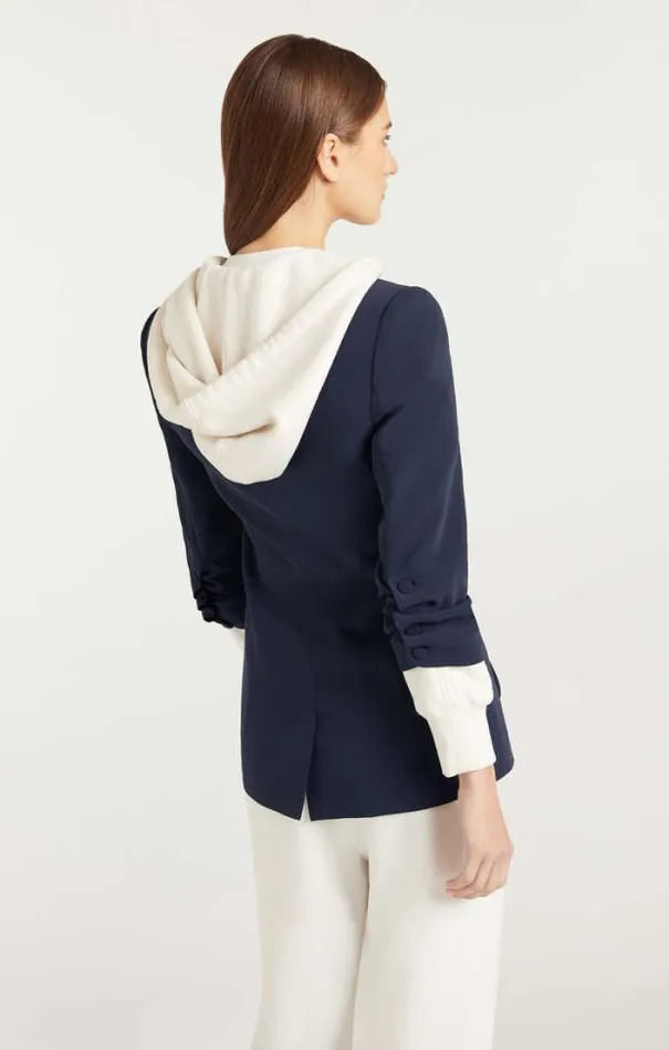 Cinq A Sept Blazers Women Hooded Khloe Blazer Navyivory