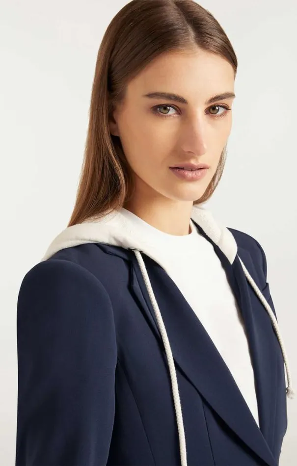 Cinq A Sept Blazers Women Hooded Khloe Blazer Navyivory