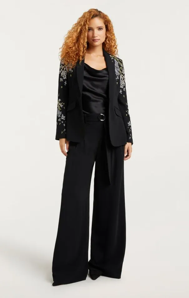 Cinq A Sept Blazers Women Lilac Vine Embellished Cheyenne Blazer Black Multi