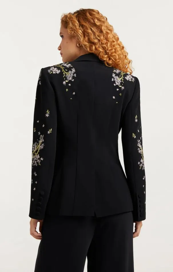 Cinq A Sept Blazers Women Lilac Vine Embellished Cheyenne Blazer Black Multi