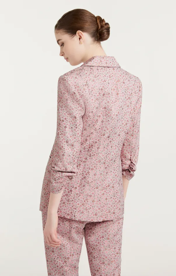 Cinq A Sept Blazers Women Lurex Jacquard Khloe Blazer Pale Rose Multi