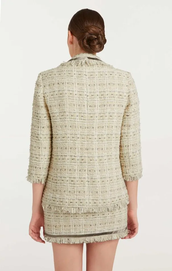 Cinq A Sept Blazers Women Metallic Beaded Maddie Blazer Ivory