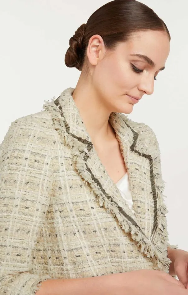 Cinq A Sept Blazers Women Metallic Beaded Maddie Blazer Ivory