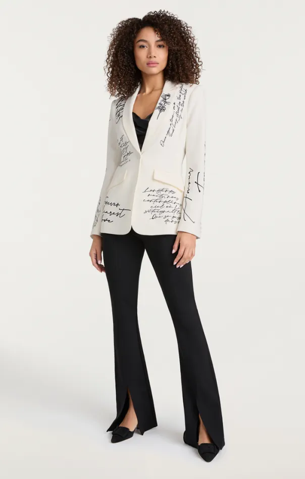 Cinq A Sept Blazers Women Mon Amour Embellished Cheyenne Blazer Ivoryblack
