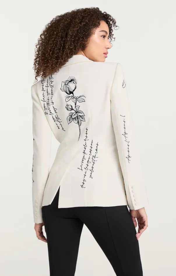 Cinq A Sept Blazers Women Mon Amour Embellished Cheyenne Blazer Ivoryblack