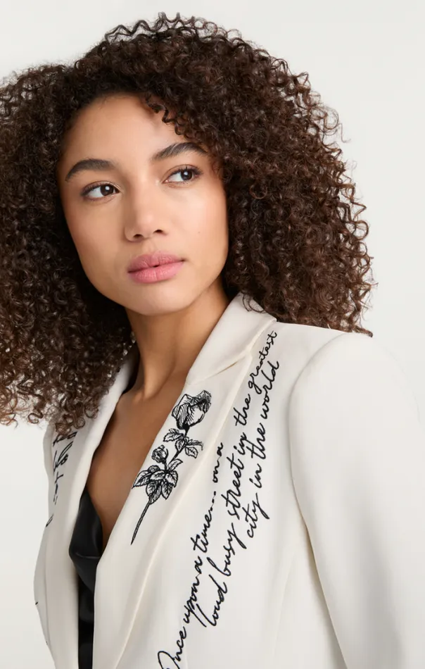 Cinq A Sept Blazers Women Mon Amour Embellished Cheyenne Blazer Ivoryblack
