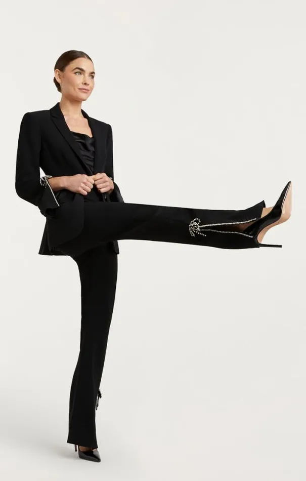 Cinq A Sept Blazers Women Rhinestone Bow Cheyenne Blazer Black