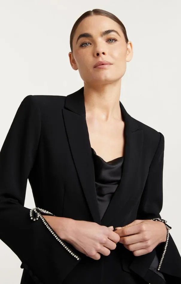 Cinq A Sept Blazers Women Rhinestone Bow Cheyenne Blazer Black