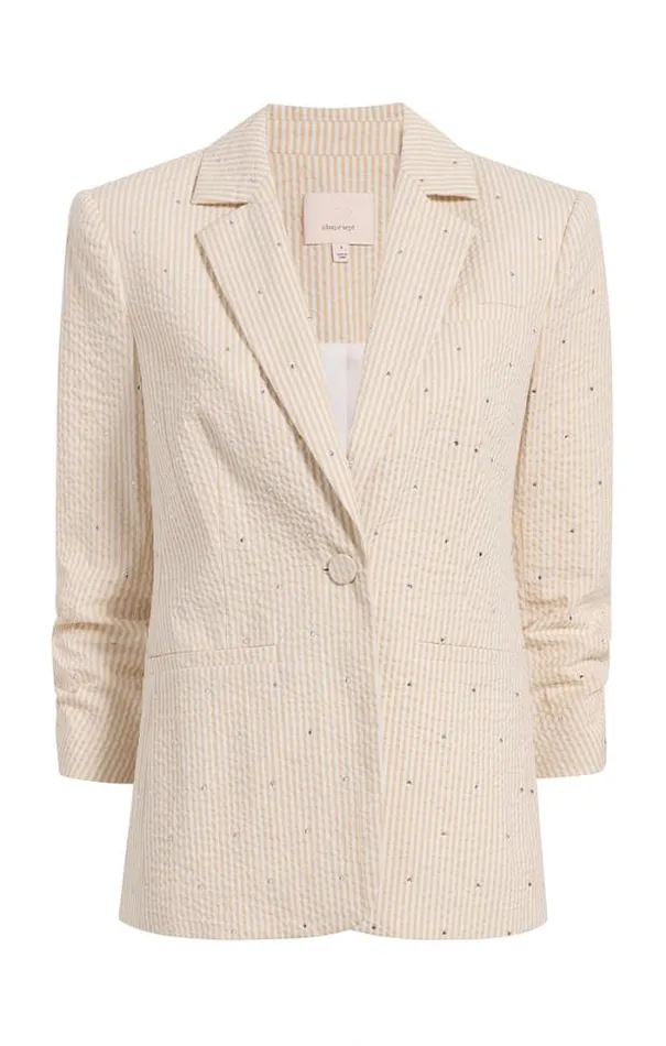 Cinq A Sept Blazers Women Rhinestone Ditsy Khloe Blazer Whiteplaster