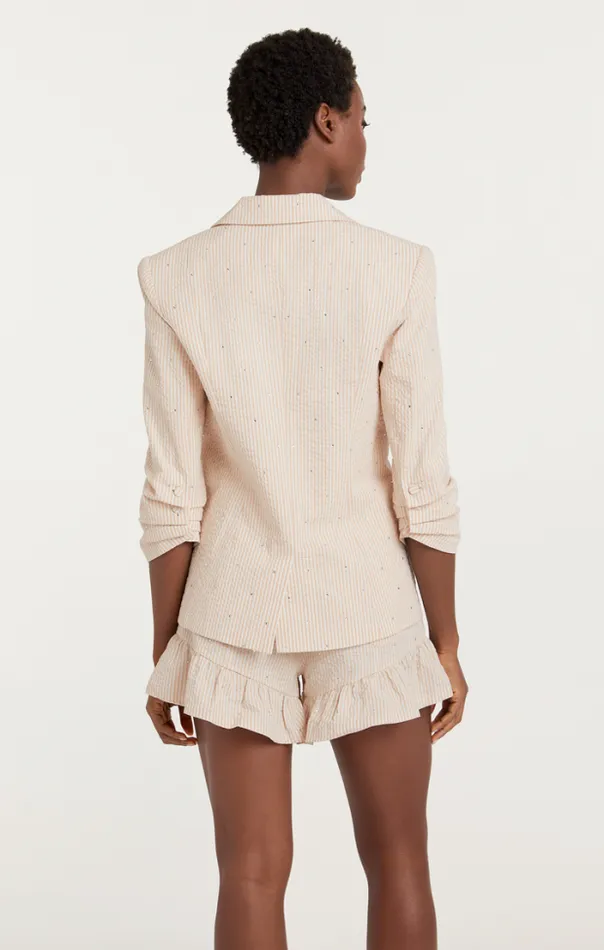 Cinq A Sept Blazers Women Rhinestone Ditsy Khloe Blazer Whiteplaster