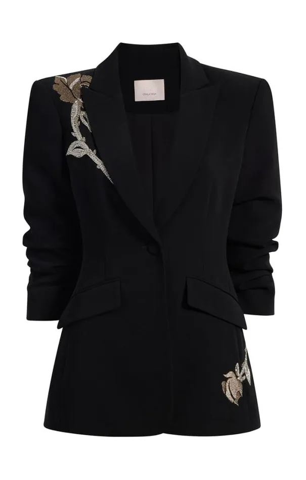 Cinq A Sept Blazers Women Rose Embellished Eva Blazer Black