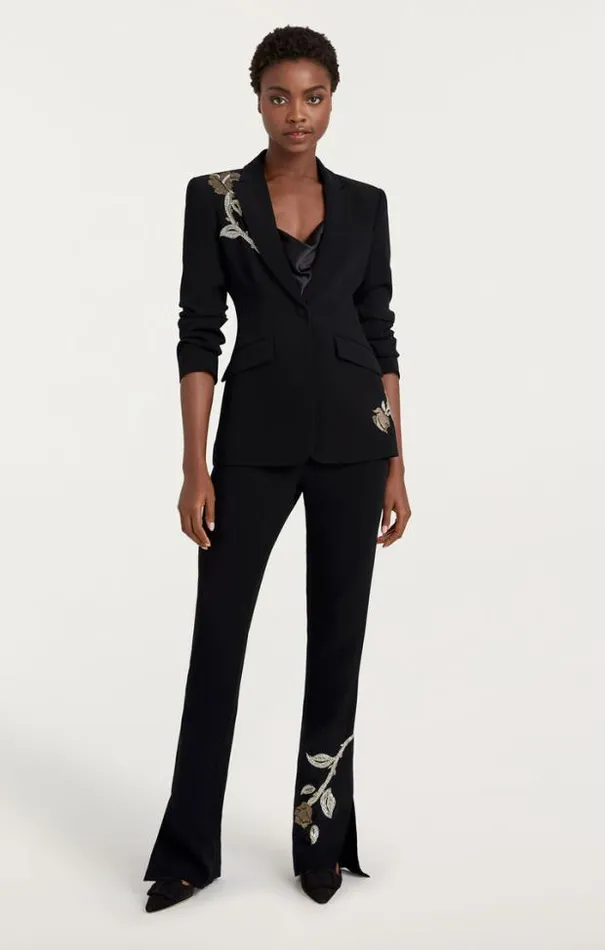 Cinq A Sept Blazers Women Rose Embellished Eva Blazer Black