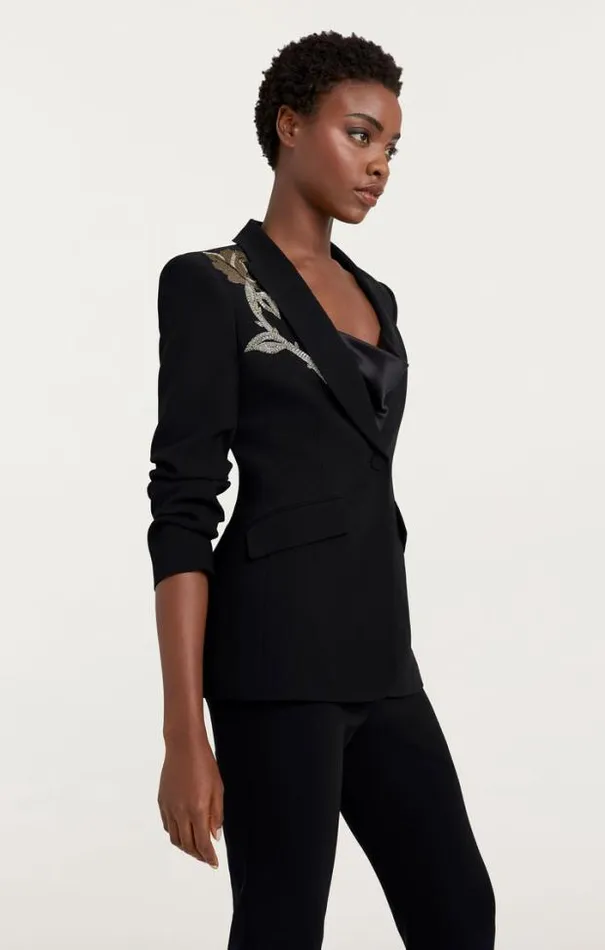 Cinq A Sept Blazers Women Rose Embellished Eva Blazer Black