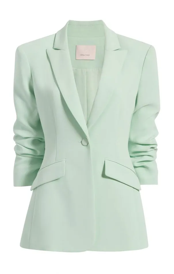 Cinq A Sept Blazers Women Scrunched Cheyenne Blazer Celadon