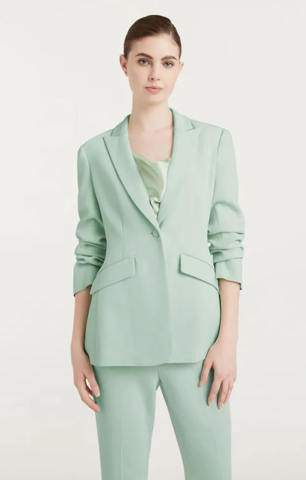 Cinq A Sept Blazers Women Scrunched Cheyenne Blazer Celadon