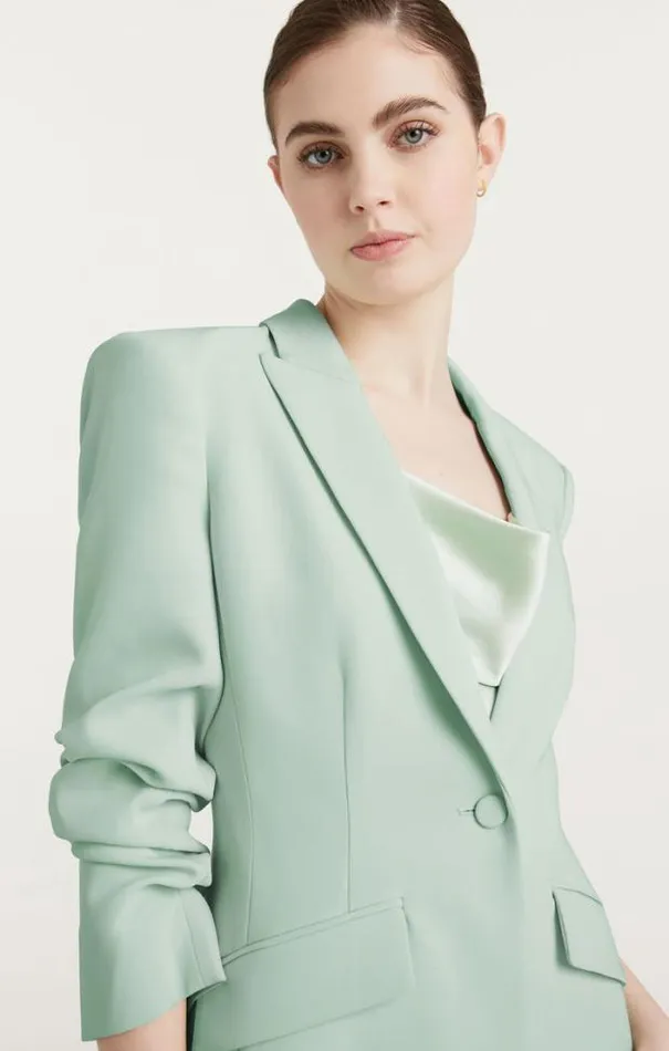 Cinq A Sept Blazers Women Scrunched Cheyenne Blazer Celadon