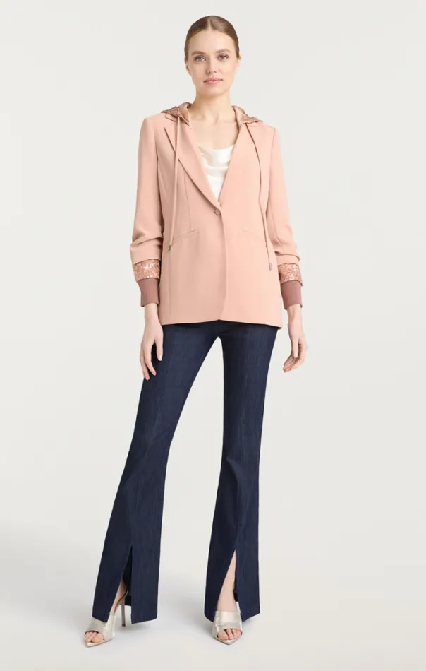 Cinq A Sept Blazers Women Sequin Hooded Khloe Blazer Blusher