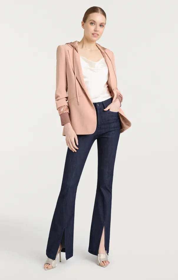 Cinq A Sept Blazers Women Sequin Hooded Khloe Blazer Blusher
