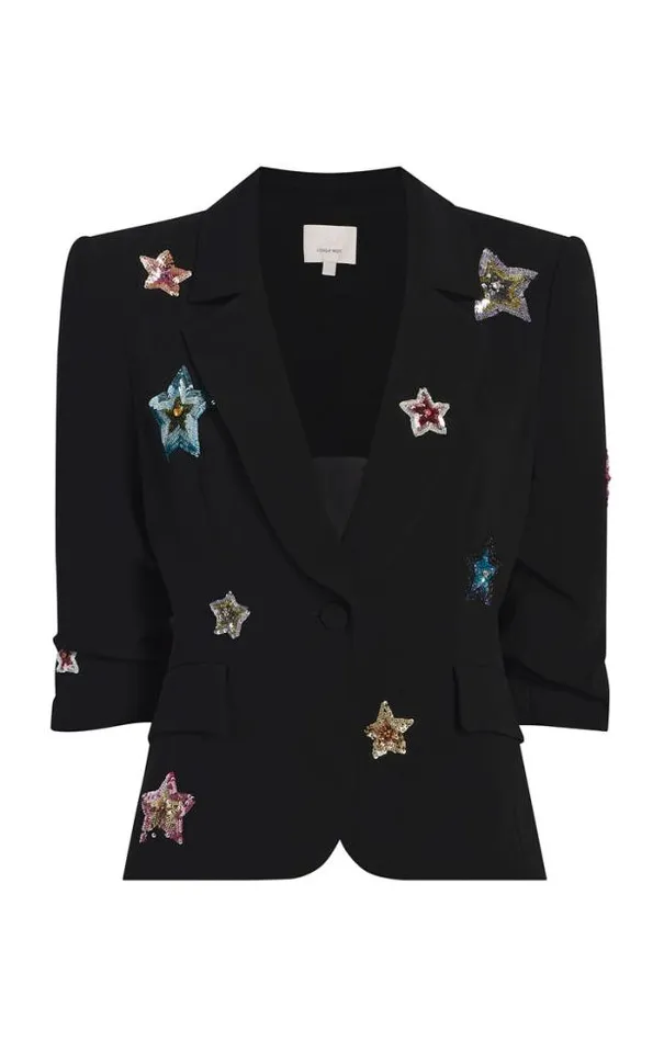 Cinq A Sept Blazers Women Sequin Star Le Petit Khloe Blazer Blackmulti