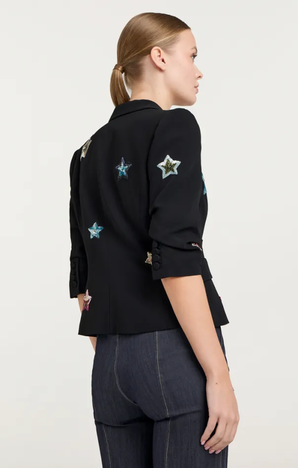Cinq A Sept Blazers Women Sequin Star Le Petit Khloe Blazer Blackmulti