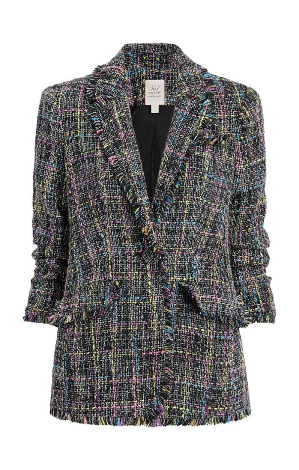 Cinq A Sept Blazers Women Spacedye Tweed Khloe Blazer Black Multi