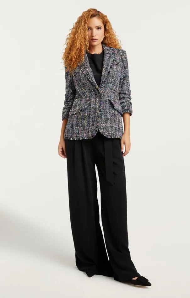 Cinq A Sept Blazers Women Spacedye Tweed Khloe Blazer Black Multi