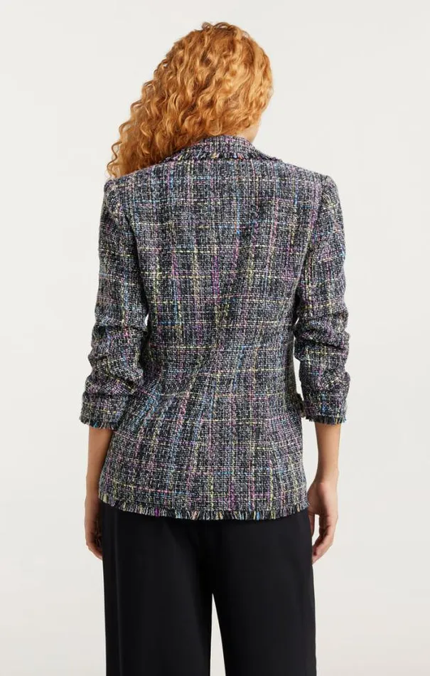 Cinq A Sept Blazers Women Spacedye Tweed Khloe Blazer Black Multi