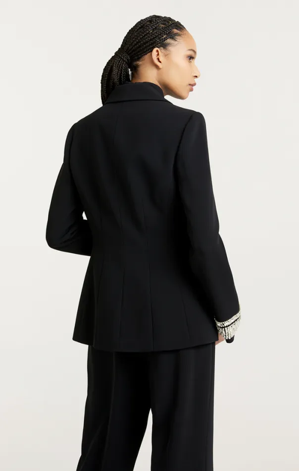 Cinq A Sept Blazers Women Stacked Jewelry Embellished Cheyenne Blazer Black