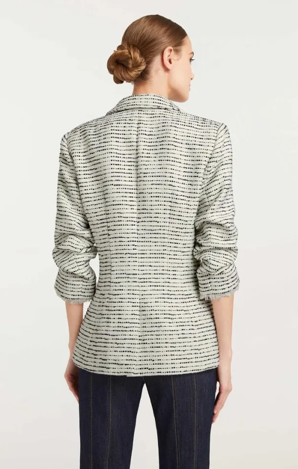 Cinq A Sept Blazers Women Tweed Pricilla Blazer Ivorynavy