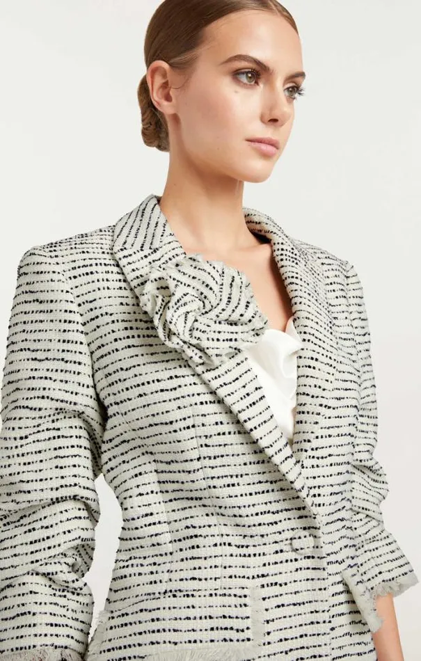 Cinq A Sept Blazers Women Tweed Pricilla Blazer Ivorynavy