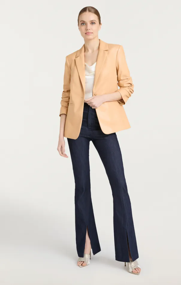 Cinq A Sept Blazers Women Vegan Leather Kylie Blazer Chai