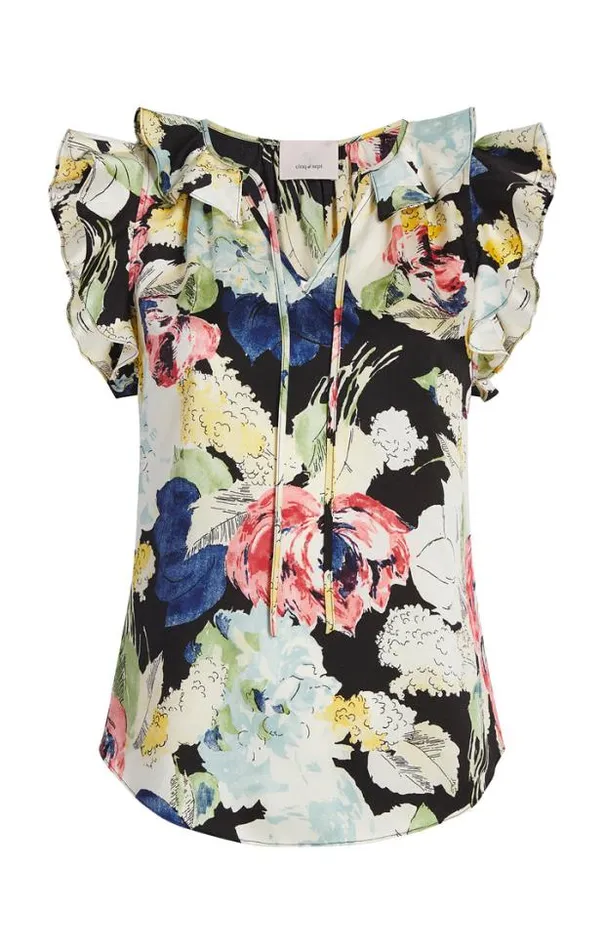 Cinq A Sept Blouses Women Calliope Top Black Multi