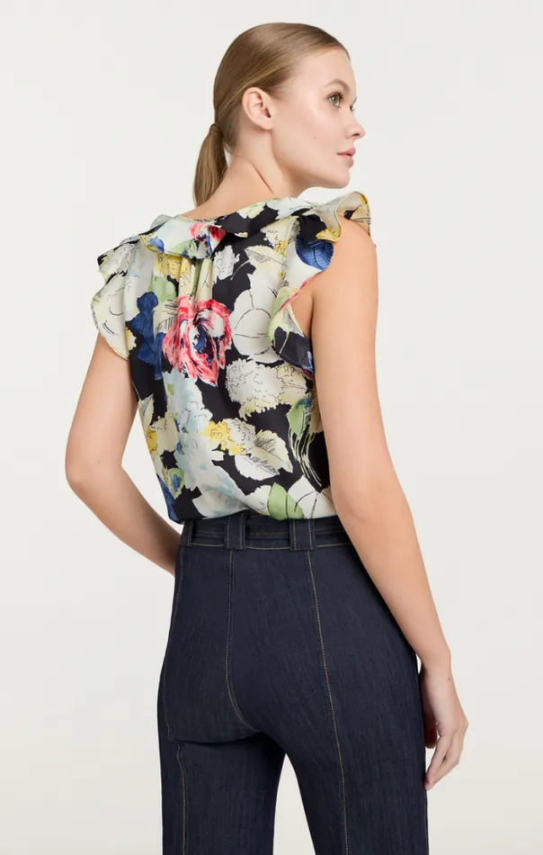 Cinq A Sept Blouses Women Calliope Top Black Multi