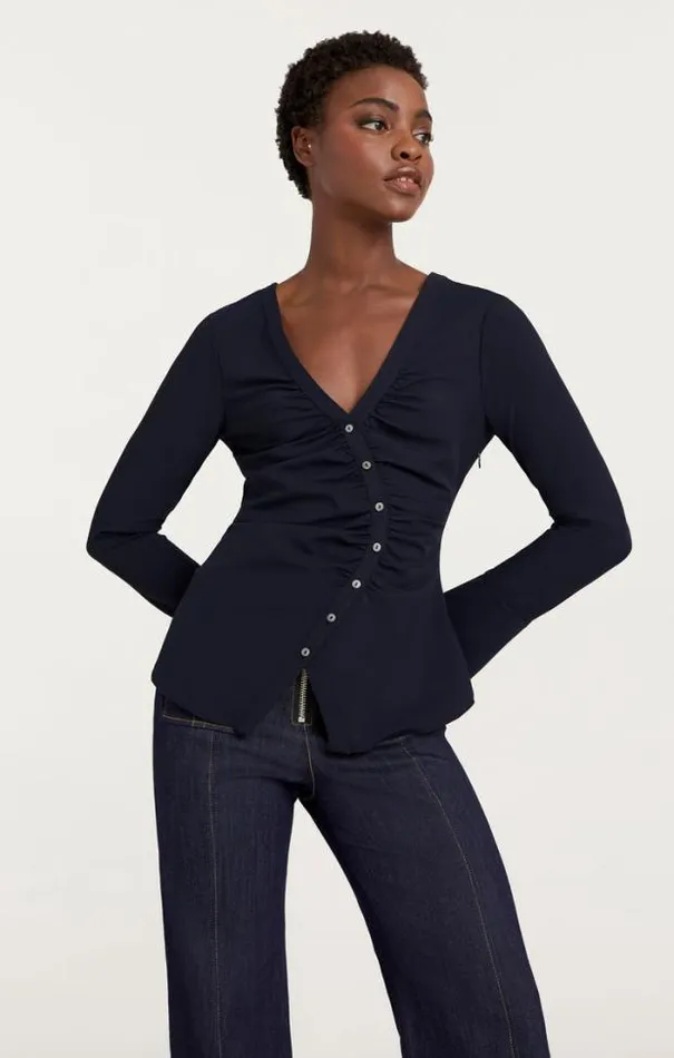 Cinq A Sept Blouses Women Carmen Top Navy