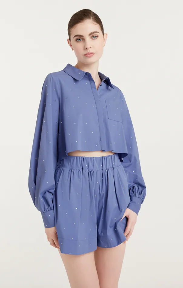 Cinq A Sept Blouses Women Cropped Selina Top Soft Peri
