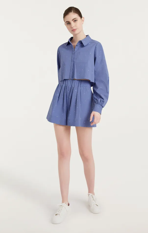 Cinq A Sept Blouses Women Cropped Selina Top Soft Peri