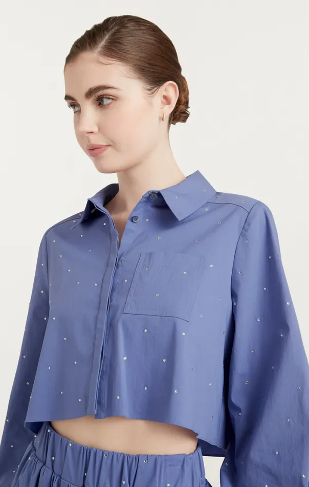 Cinq A Sept Blouses Women Cropped Selina Top Soft Peri