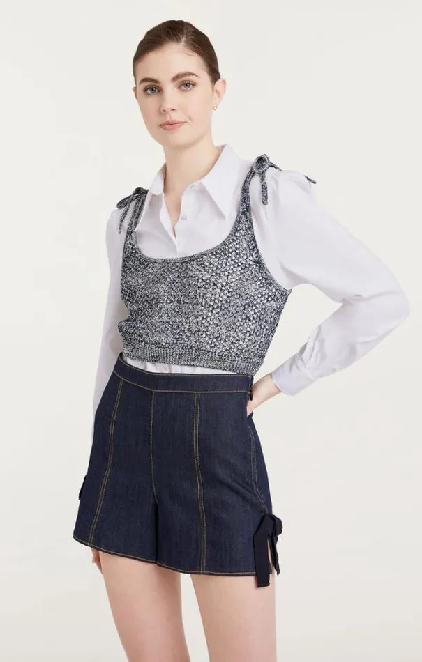 Cinq A Sept Blouses Women Elodie Top Navywhite