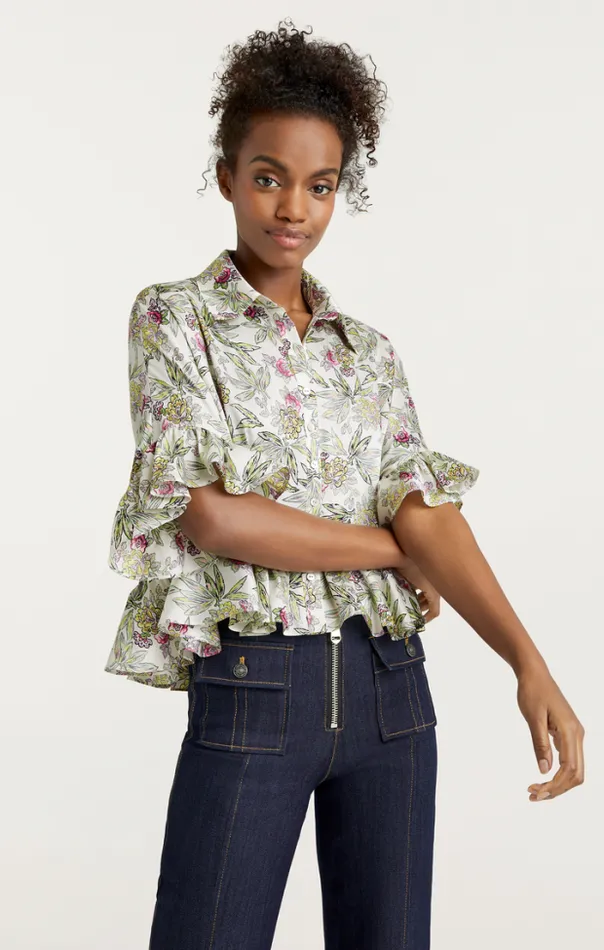 Cinq A Sept Blouses Women Gillian Top Ivory Multi