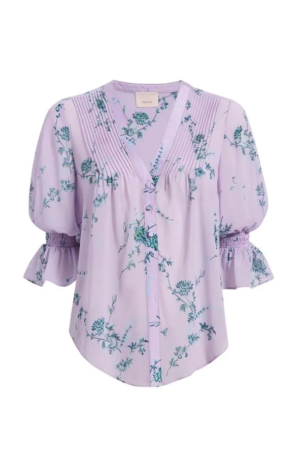 Cinq A Sept Blouses Women Jennings Top Lilac Wine Multi