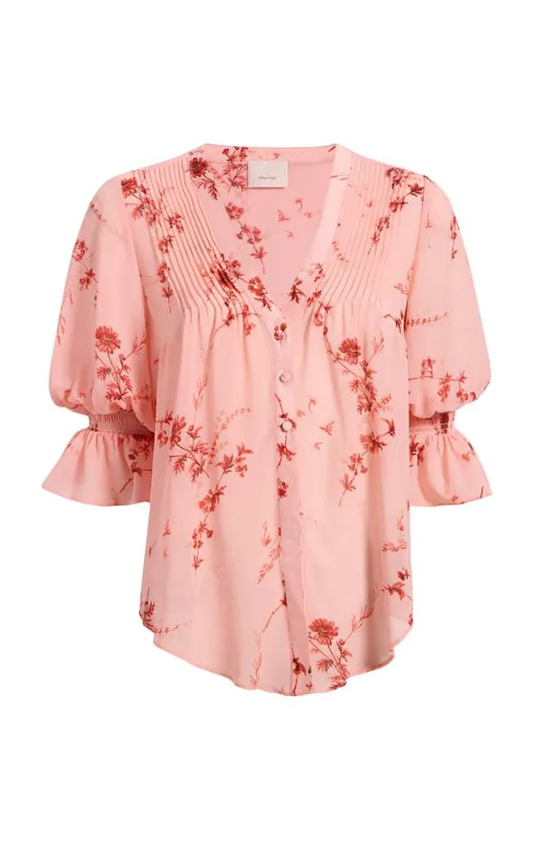 Cinq A Sept Blouses Women Jennings Top Pale Rose Multi