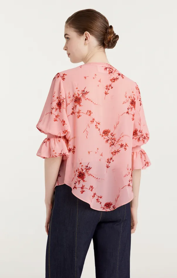Cinq A Sept Blouses Women Jennings Top Pale Rose Multi