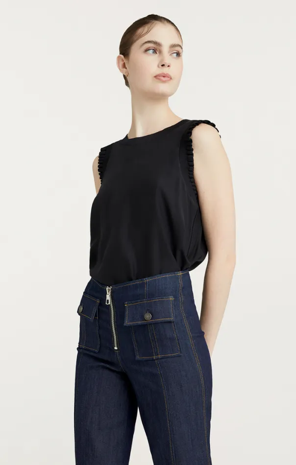 Cinq A Sept Blouses Women Lenore Top Silk Black