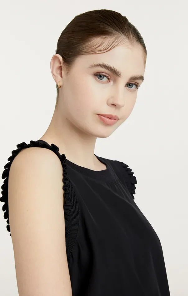 Cinq A Sept Blouses Women Lenore Top Silk Black