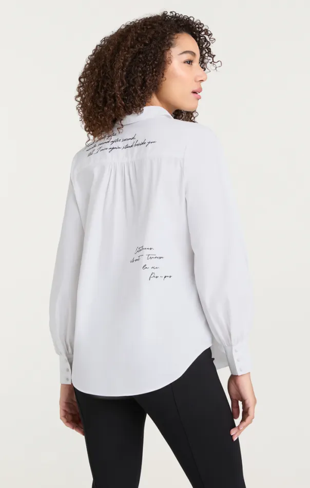 Cinq A Sept Blouses Women Mon Amour Embroidered Poplin Kandice Top Whiteblack