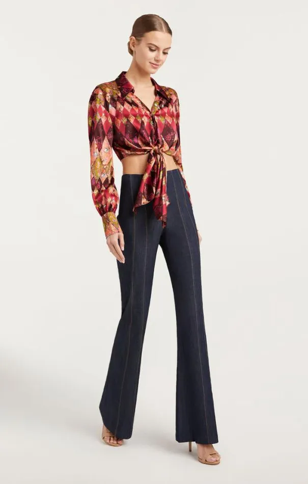 Cinq A Sept Blouses Women Thea Patchwork Christianna Top Pale Rose Multi