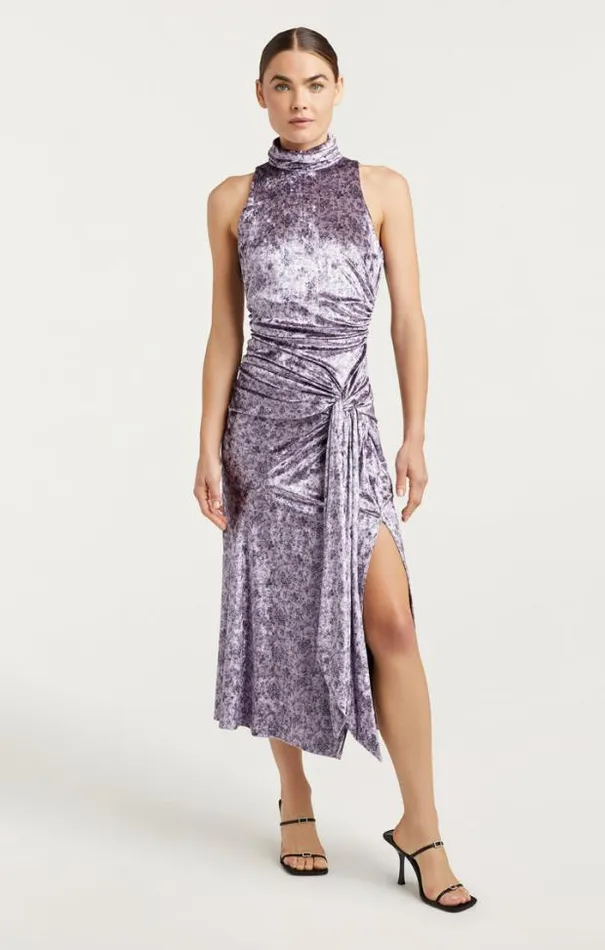 Cinq A Sept Cocktail and Evening Women Butterfly Paisley Rori Dress Lilac Multi