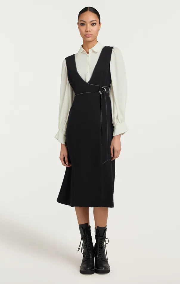 Cinq A Sept Midi Women Ambre Dress Blackivory