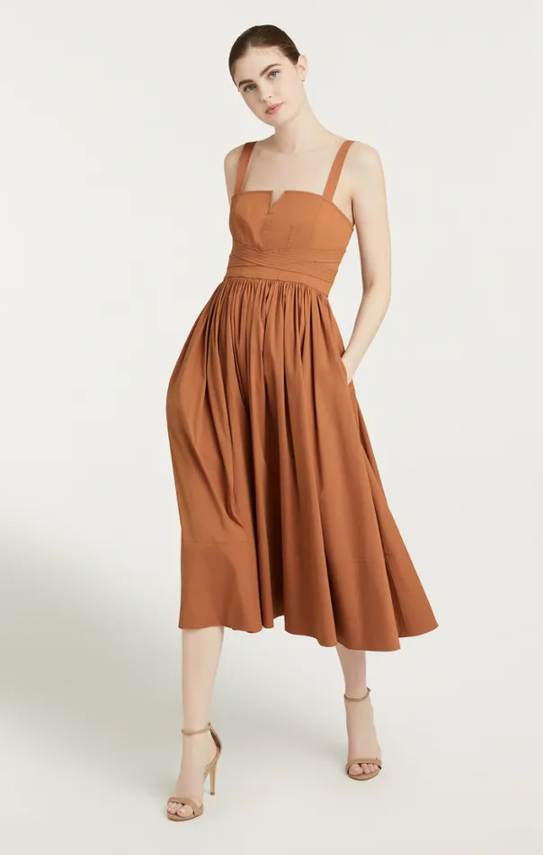 Cinq A Sept Midi Women Cornelia Dress Cinnamon